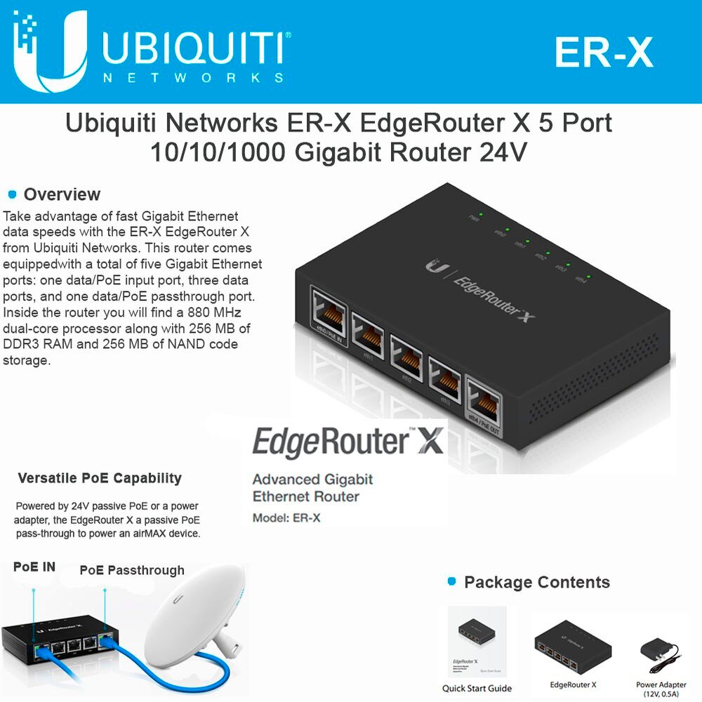 Ubiquiti EdgeRouter X (ER-X)